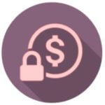lock and money symbol button clipart