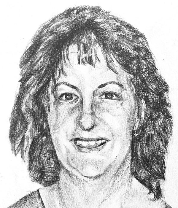 Pencil sketch of Wendy Blatt